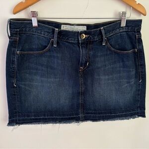 Source Unknown Dark Blue Denim Mini Skirt